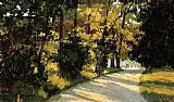 Gustave Caillebotte Famous Paintings - Yerres, Path Through the Woods in the Park